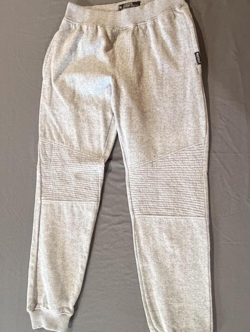Buffalo David Bitton Kids Joggers Gray 10 Ribbed